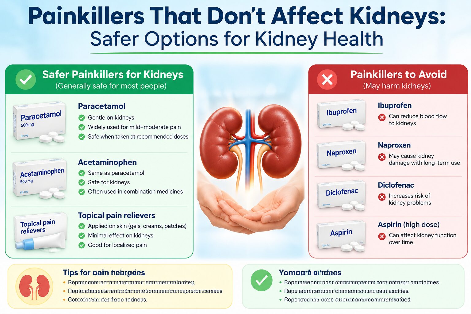 painkillers that don't affect kidneys
