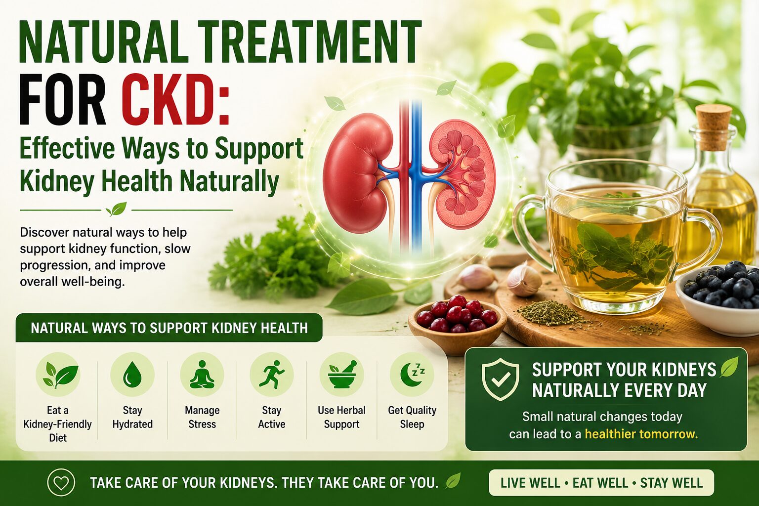 tạo ảnh cho mình theo câu sau Natural Treatment for CKD: Effective Ways to Support Kidney Health Naturally