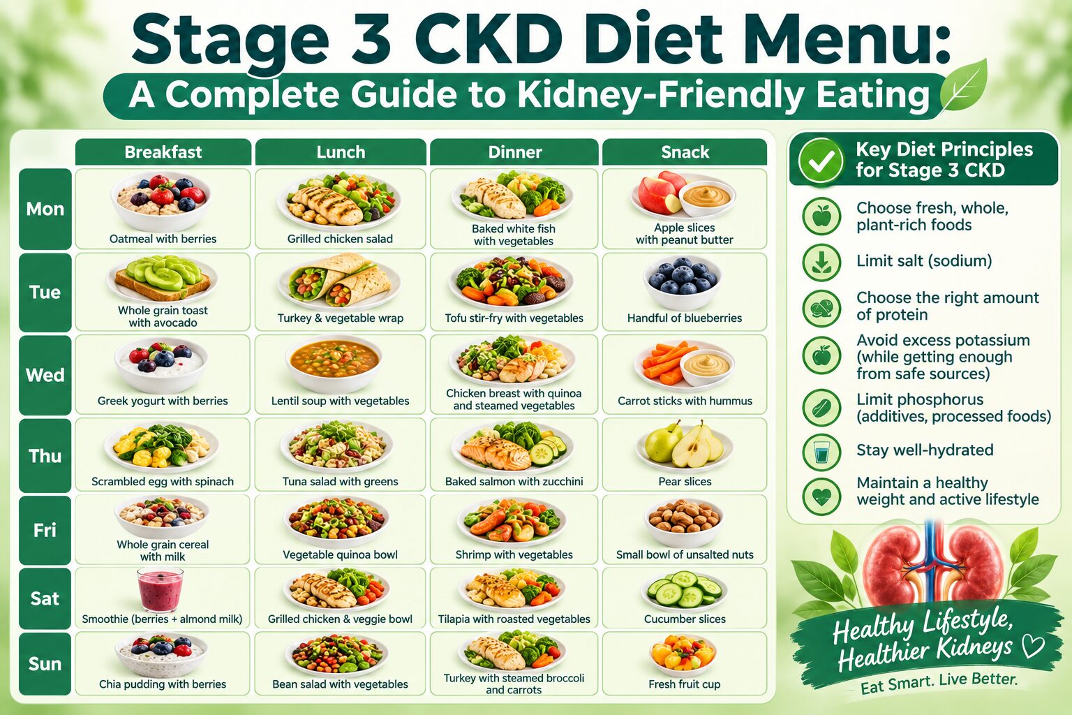 Stage 3 CKD Diet Menu: A Complete Guide to Kidney-Friendly Eating
